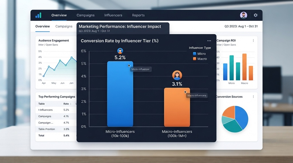 A bar graph displaying average micro influencer rates across social media platforms.
